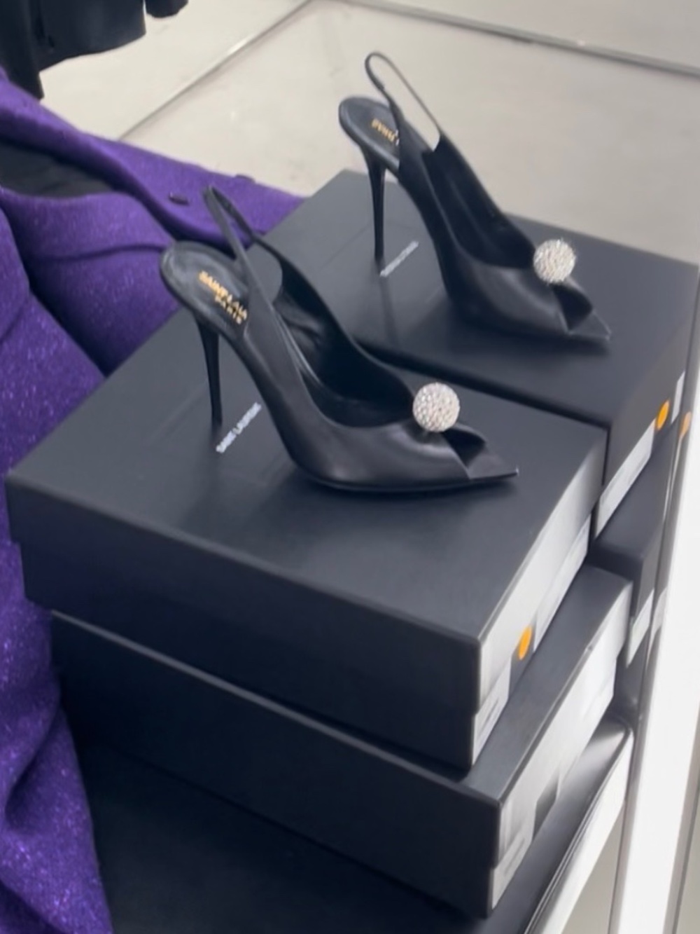 1195$ SAINT LAURENT 110 Lola Sandals 38.5